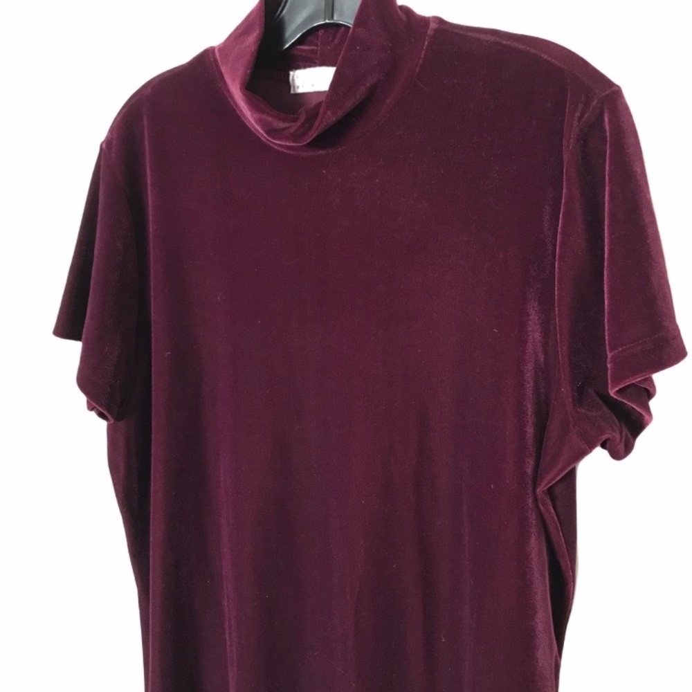 Erika Taylor Intimates Burgundy Stretch Velvet Top